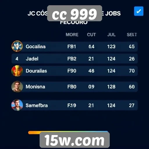 Desempenho dos jogos populares em cc 999